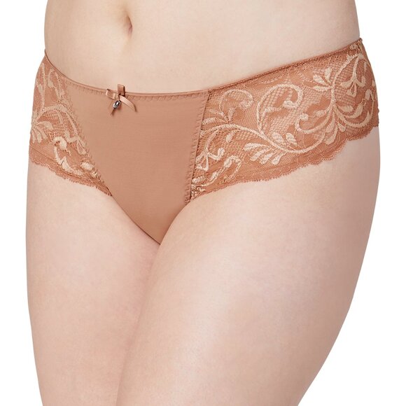 Set of 3! Thongs 2XL Panties Bramour Tribeca 34-2XL FITS 33-34" Lacy Briefs Nude - Picture 2 of 16